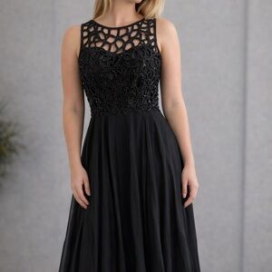Scala Beaded Formal Gown – Black | Size XS